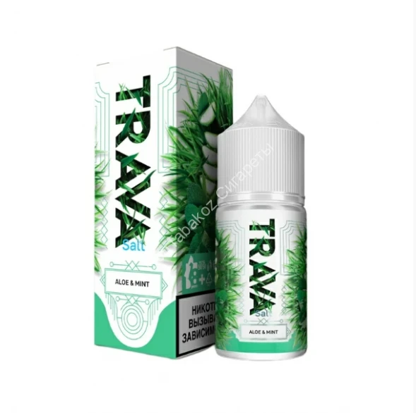 Жидкость для вейпа TRAVA SALT Алое-мята 30 мл оптом 