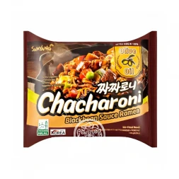 Лапша быстрого приготовления Самянг Chacharoni Рамен острая в соусе из черных бобов, 140 г оптом