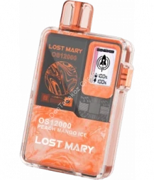 Электронная сигарета Lost Mary OS12000 Персик манго лед 20мг ОПТОМ