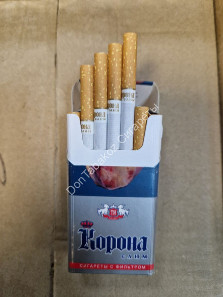 Сигареты Корона Слим Серая АКЦИЗ оптом 