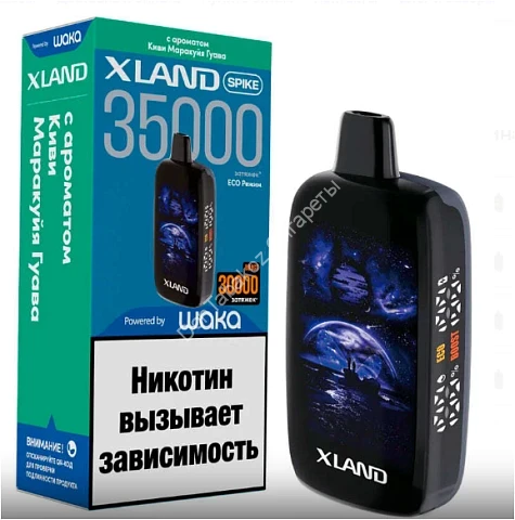   WAKA XLAND SPIKE 35000 затяжек 2% с ароматом Киви Маракуйя Гуава оптом    