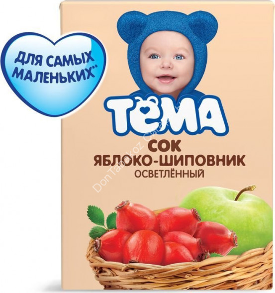 Сок Тема Яблоко-шиповник 0,2 Л оптом 
