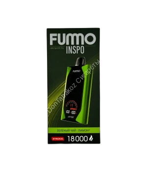 Электронная сигарета Fumo Inspo 18000 затяжек Зелёный Чай Лимон оптом   